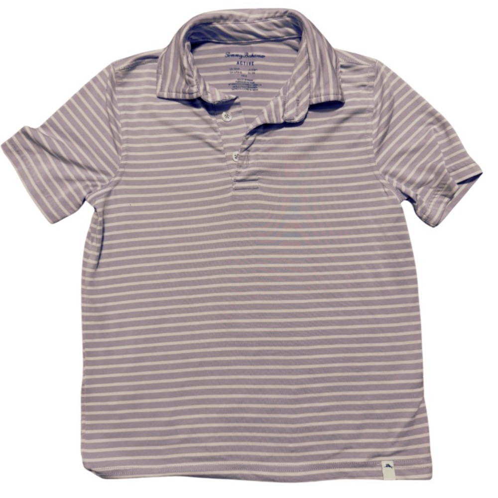 Boys Tommy Bahama Lavender Striped Shirt